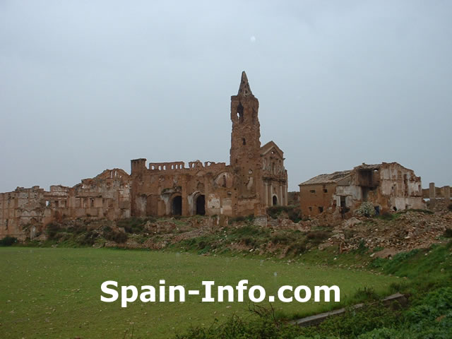 photo of spanish civil war ruins belchite spain